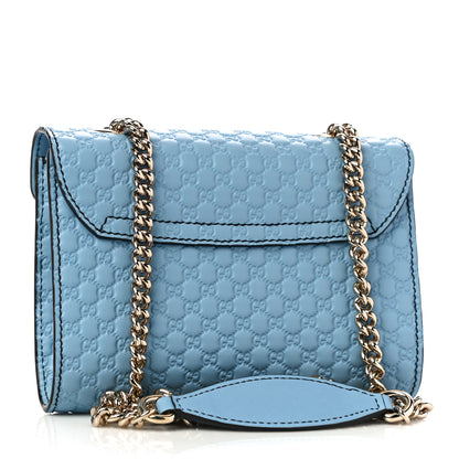 Gucci Soft Microguccissima Mini Emily Chain Shoulder Bag Mineral Blue 3 of 11