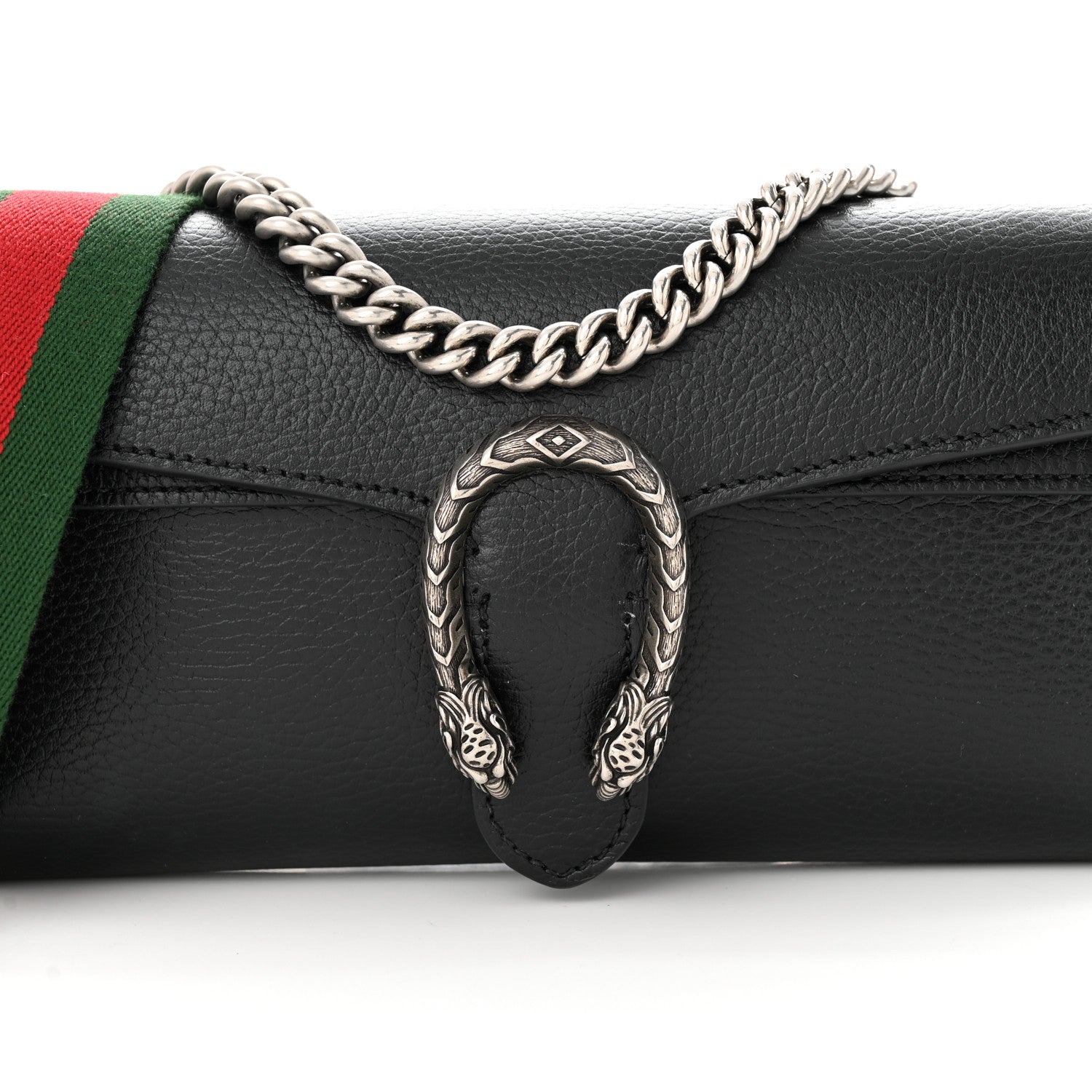 Gucci Dollar Calfskin Web Small Dionysus Crossbody Bag Black 8 of 12