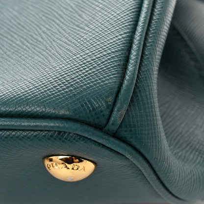Prada Saffiano Lux Galleria Front Pocket Tote Ottanio Cobalto 12 of 12