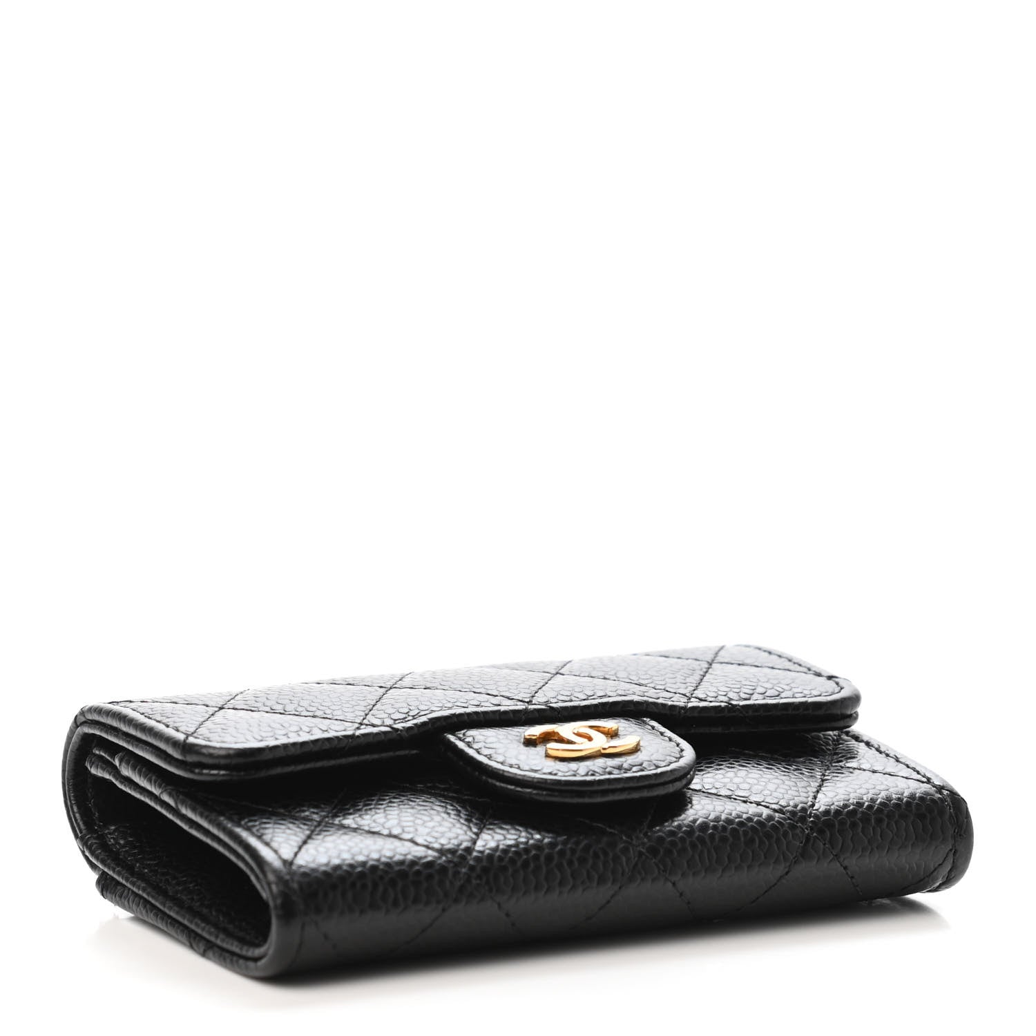 Chanel Caviar Quilted Flap Card Holder Wallet Black 3 of 4