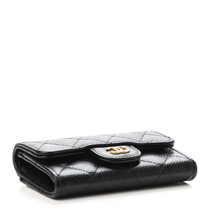 Chanel Caviar Quilted Flap Card Holder Wallet Black 3 of 4