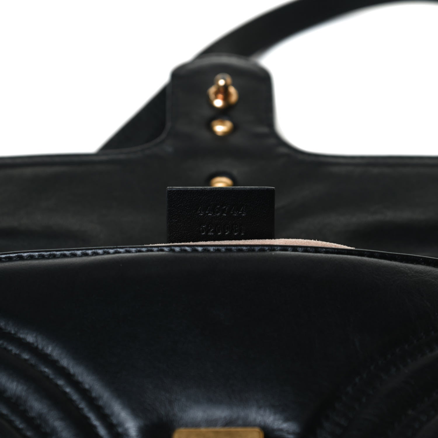 Gucci Calfskin Matelasse Mini GG Marmont Shoulder Bag Black 12 of 15