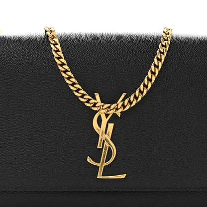 Saint Laurent Grain De Poudre Medium Classic Monogram Kate Satchel Black 7 of 12