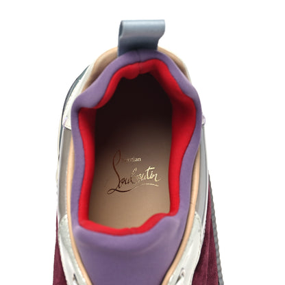 Christian Louboutin Calfskin Mesh Patent Glitter Veau Velours Aurelien Flat Sneakers 42 Version Multi 8 of 10