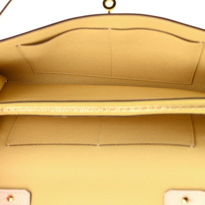 Hermes Epsom Verso Kelly Wallet To Go Nata Jaune Poussin 5 of 10