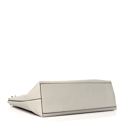 Valentino Garavani Grained Calfskin Rockstud Shoulder Tote Opal Grey 4 of 9