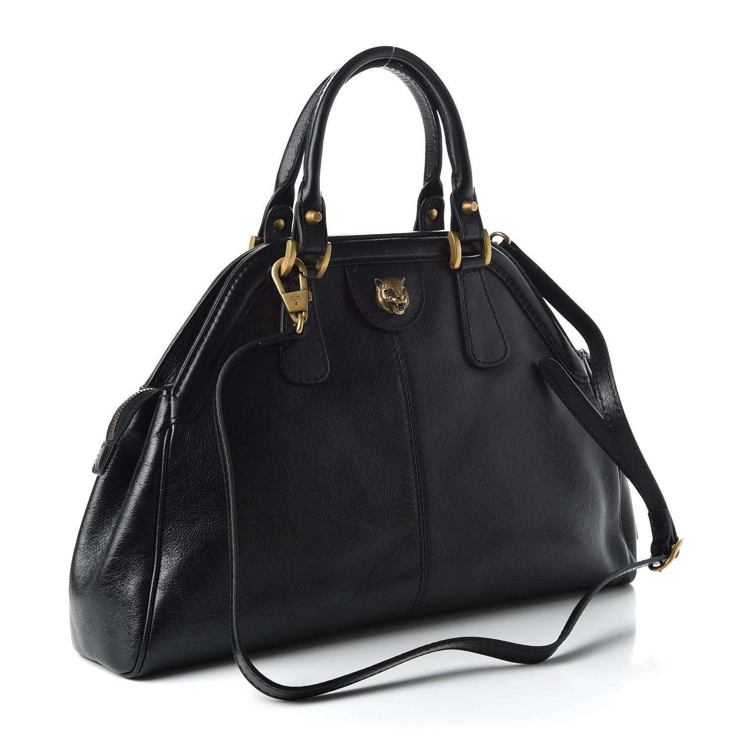 Gucci Calfskin Medium Re(Belle) Top Handle Bag Black 4 of 11