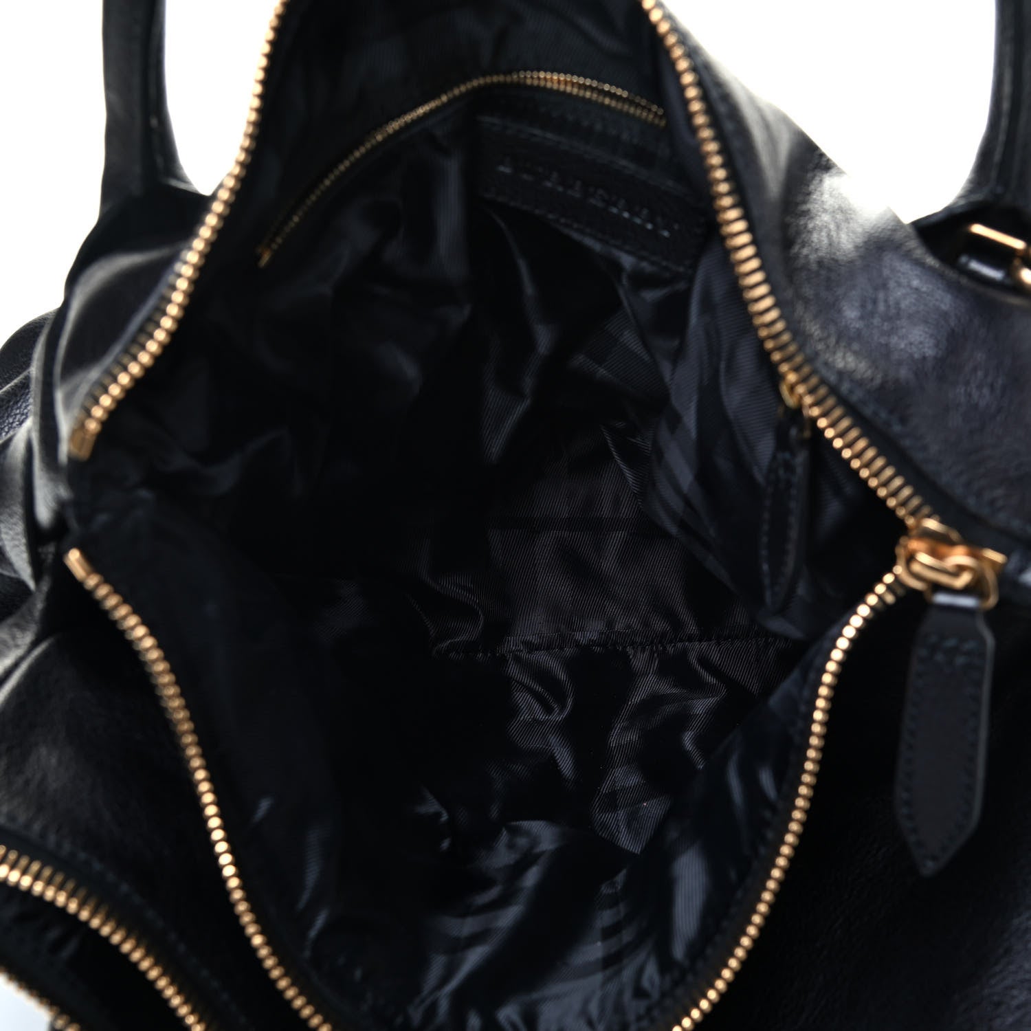 Burberry Grainy Calfskin Medium Larsen Bowling Bag Black 4 of 4