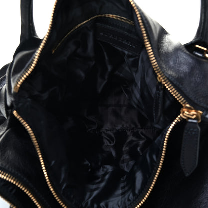 Burberry Grainy Calfskin Medium Larsen Bowling Bag Black 4 of 4