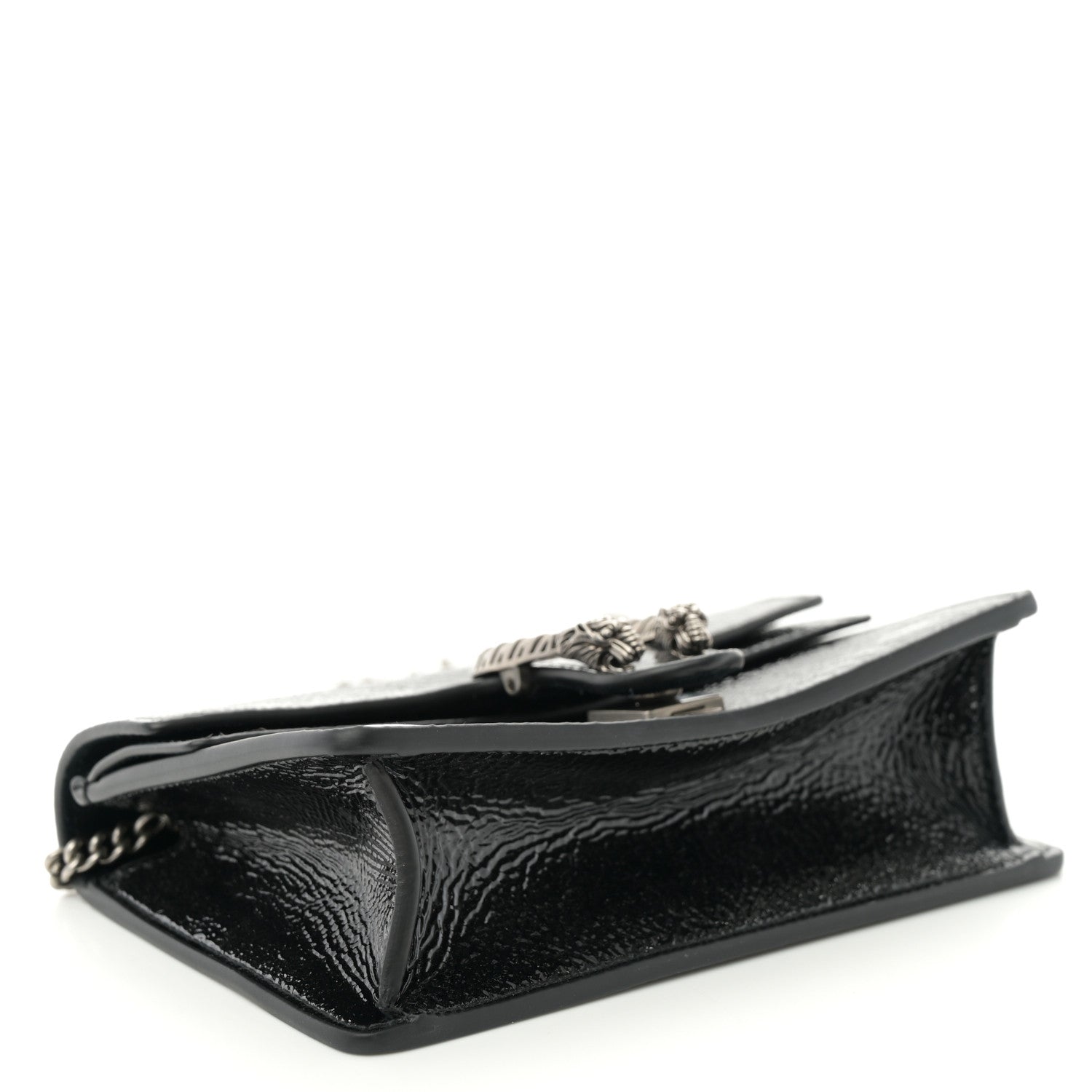 Gucci Crinkled Patent Mini Dionysus Shoulder Bag Black 4 of 10