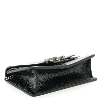 Gucci Crinkled Patent Mini Dionysus Shoulder Bag Black 4 of 10