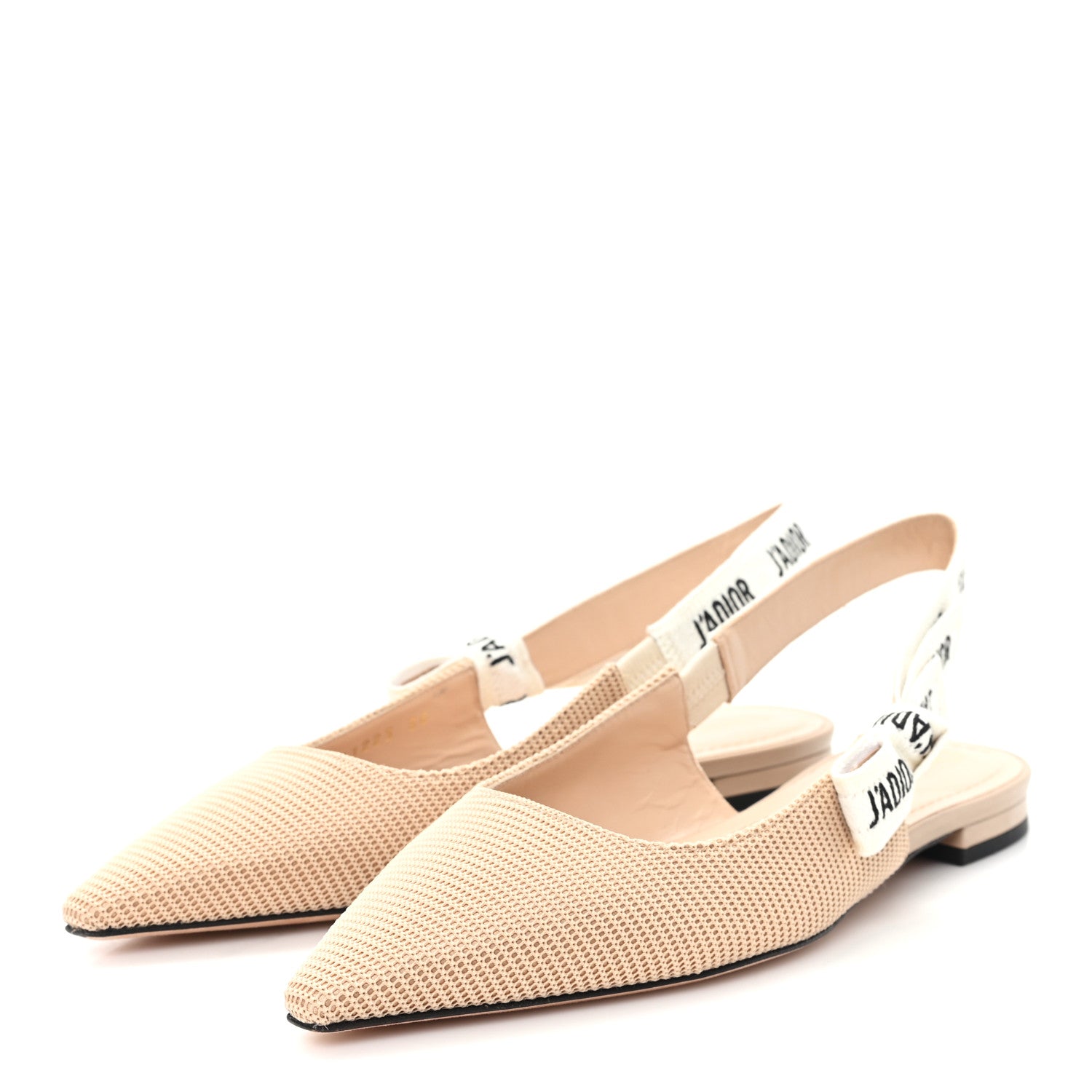 Christian Dior Technical Canvas Ribbon J'Adior Slingback Ballet Flats 36 Powder Nude 4 of 11
