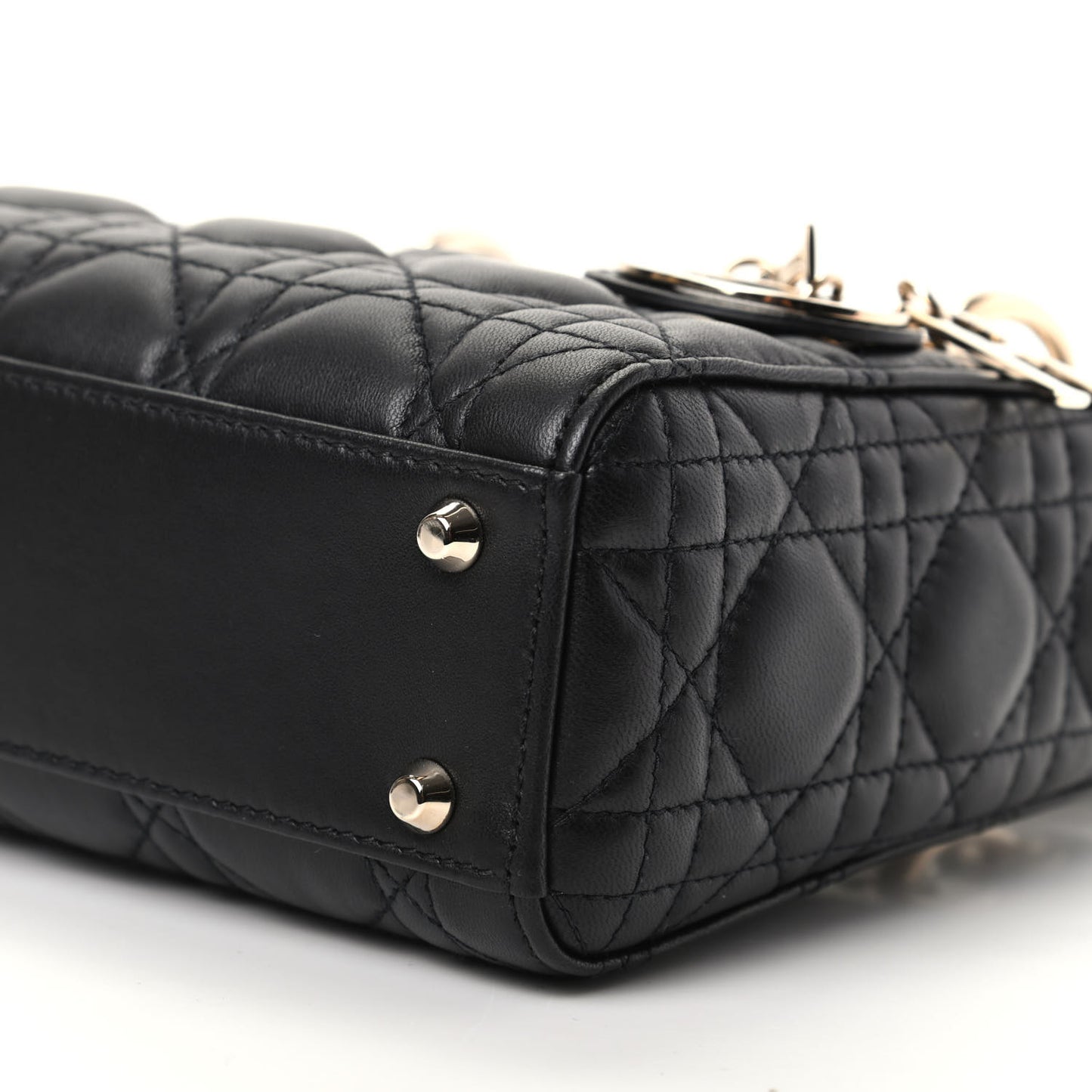 Lambskin Cannage Mini Lady Dior Black