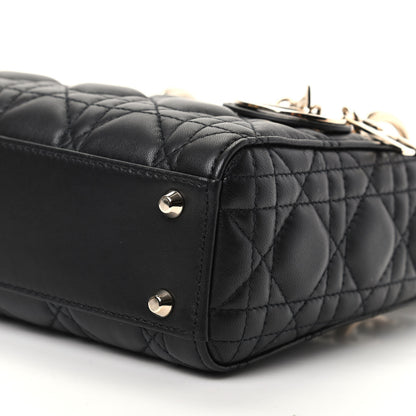 Christian Dior Lambskin Cannage Mini Lady Dior Black 7 of 10