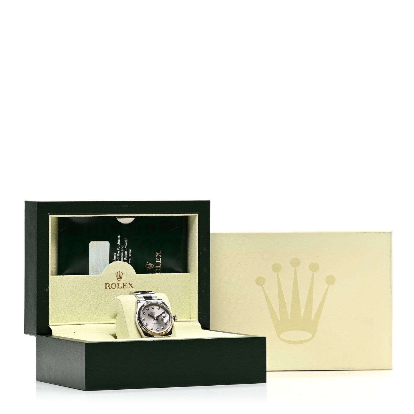 Stainless Steel 18K White Gold Diamond 36mm Oyster Perpetual Datejust Watch Silver 116234
