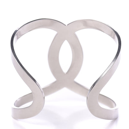 Chanel Metal CC Cuff Silver 3 of 5