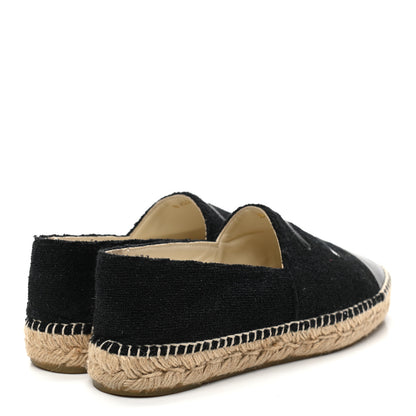 Chanel Fabric Patent Calfskin CC Espadrilles 40 Black 4 of 9