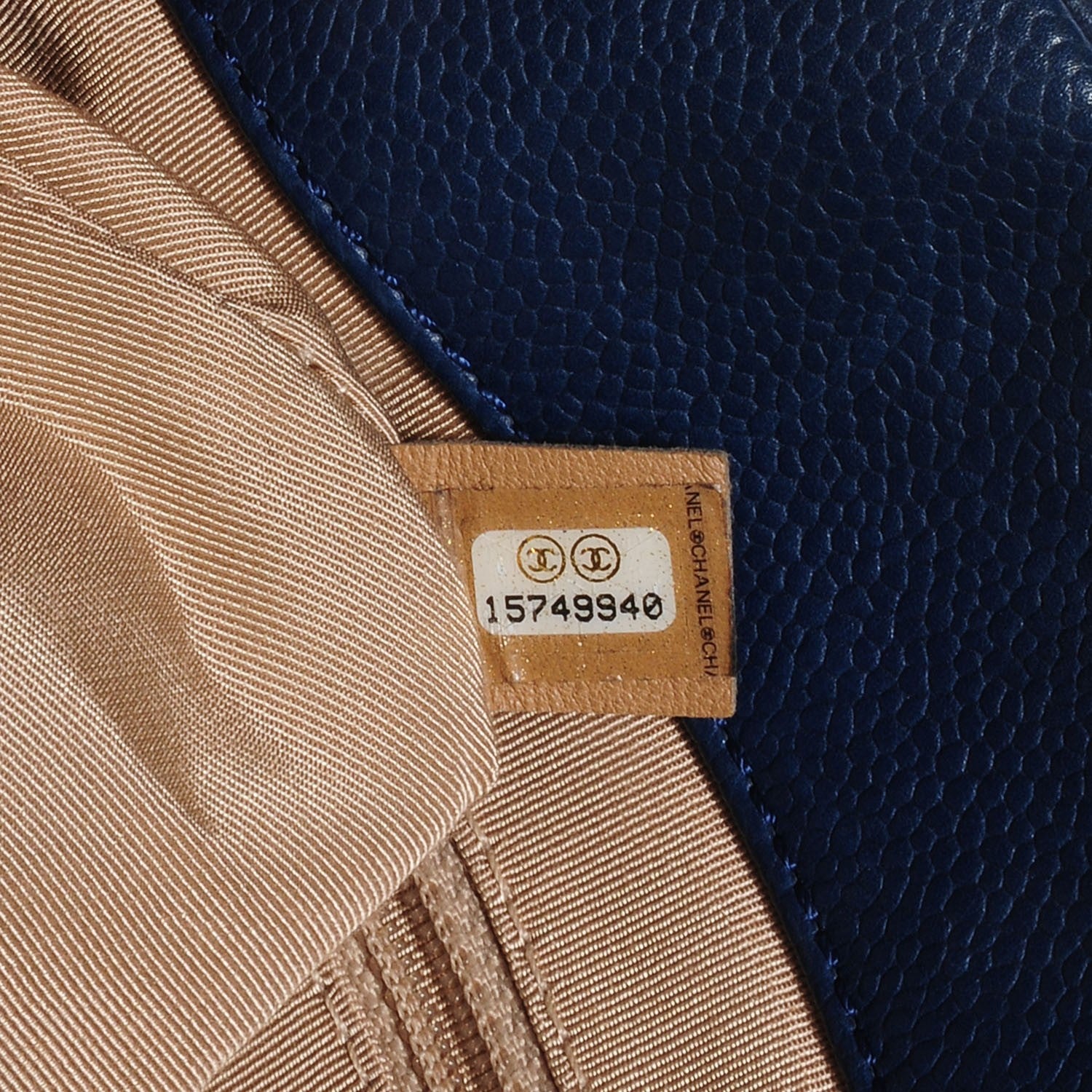 Chanel Caviar Quilted Expandable Zip Shoulder Bag Blue 6 of 7