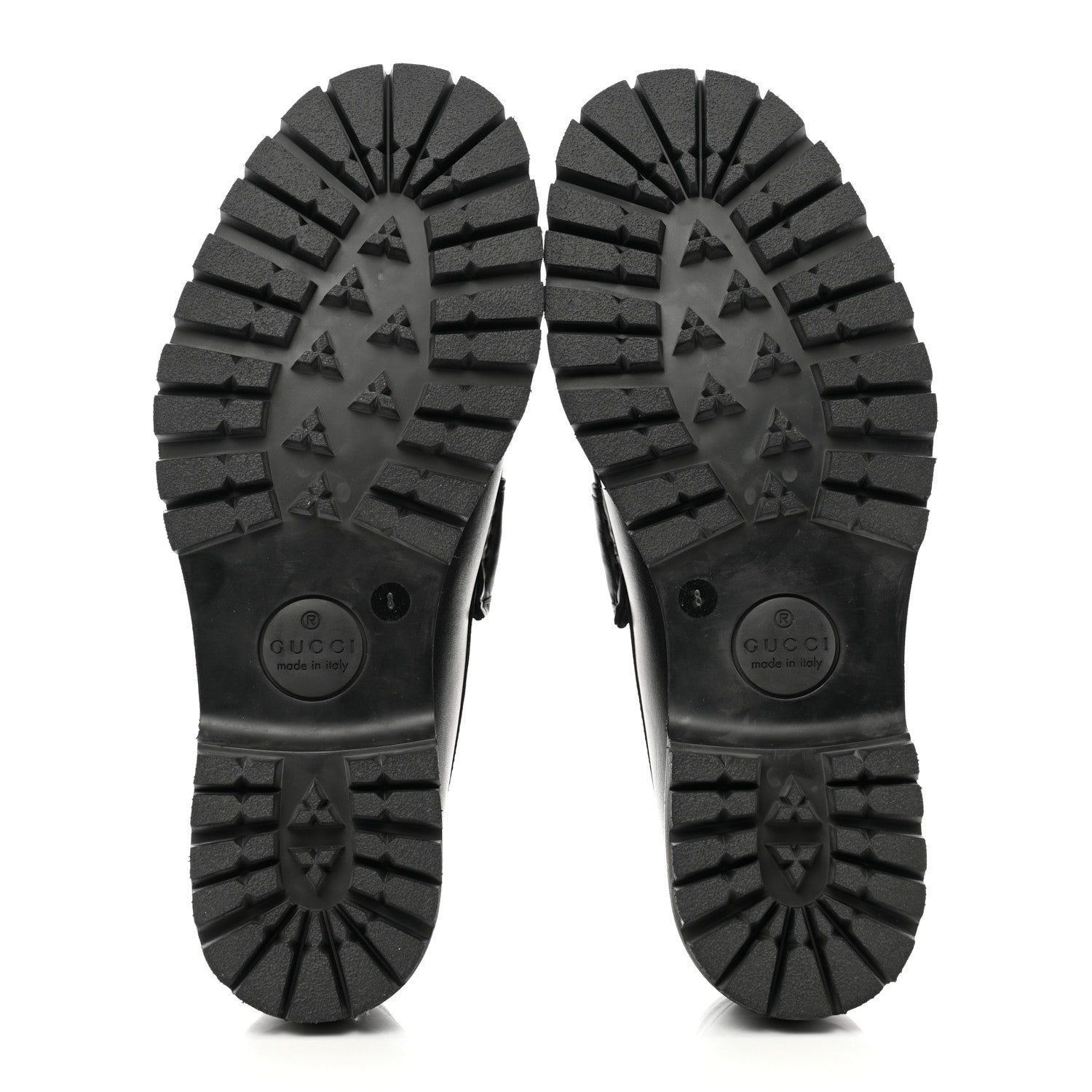 Gucci Cirano Lux Web Mens Horsebit Lug Sole Loafers 8 Black 5 of 9