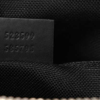 Gucci GG Supreme Monogram Web Small Flat Messenger Bag Black Grey 7 of 12