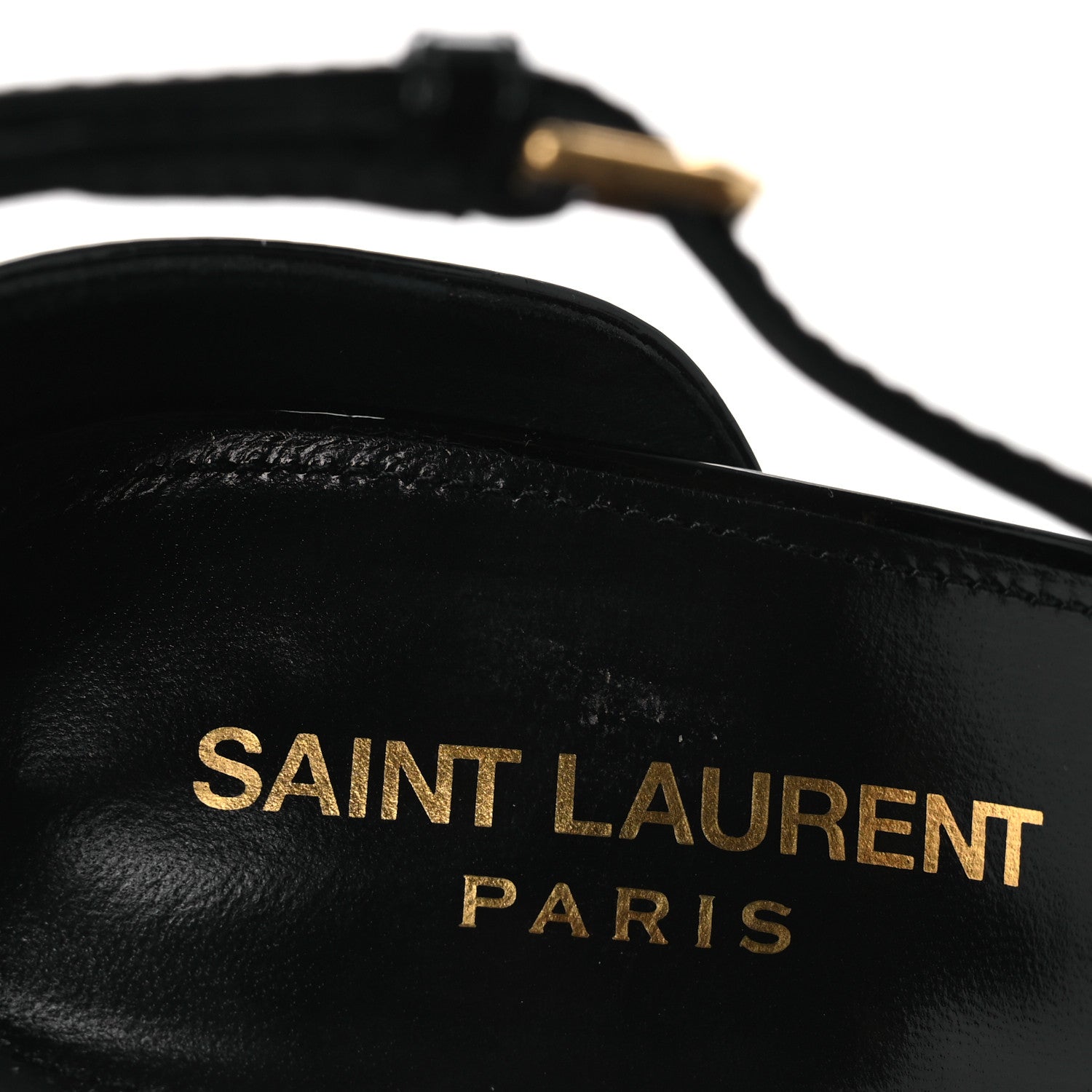 Saint Laurent Vernice Chiffon Amber 105 Ankle Strap Sandals 38 Black 11 of 12