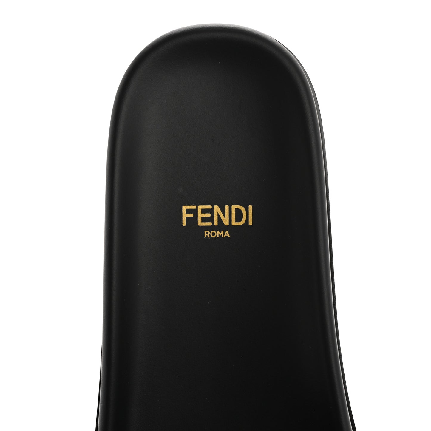 Satin FF Fendi Feel Slide Sandals 37 Tobacco Black