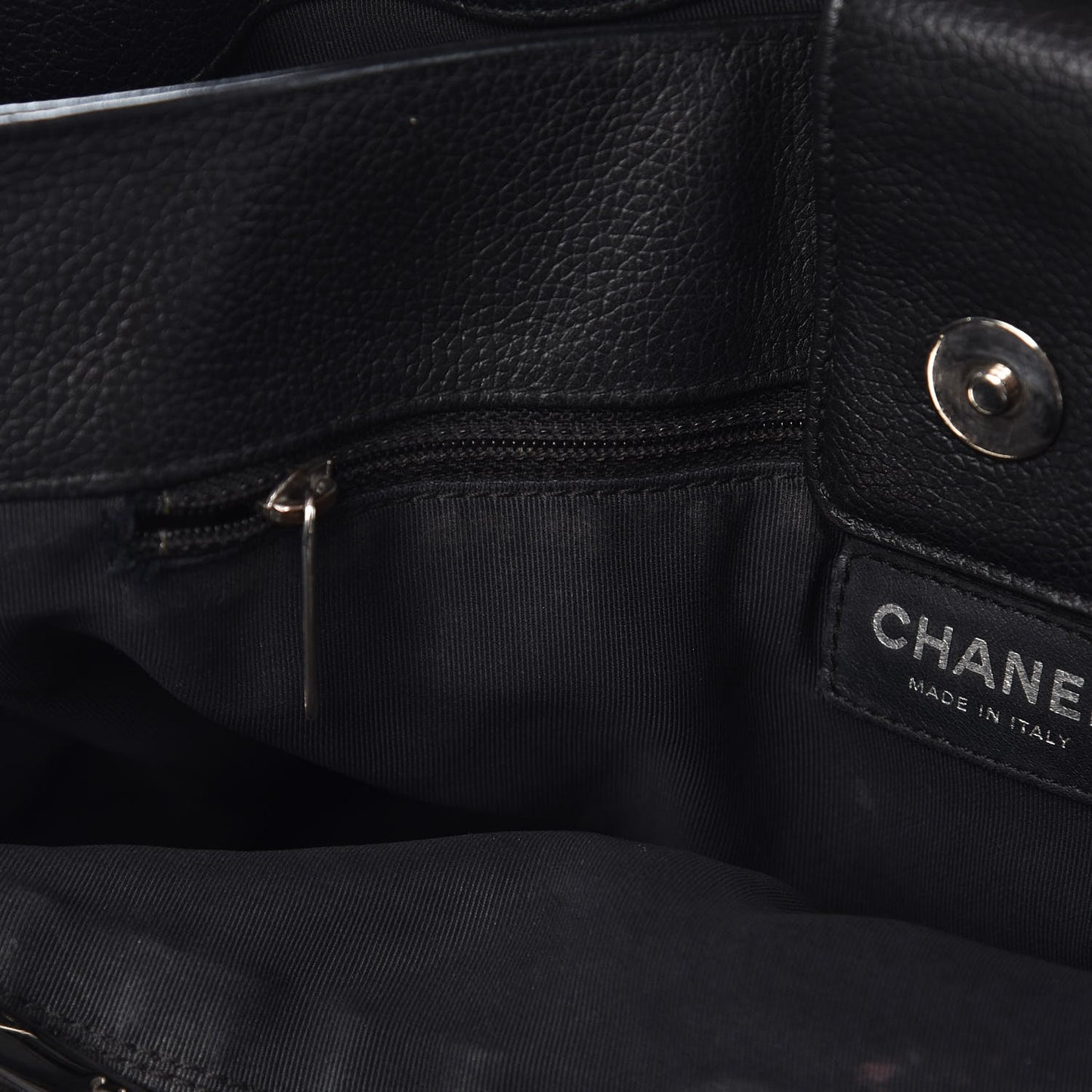 Calfskin Cerf Executive Shopper Tote Black