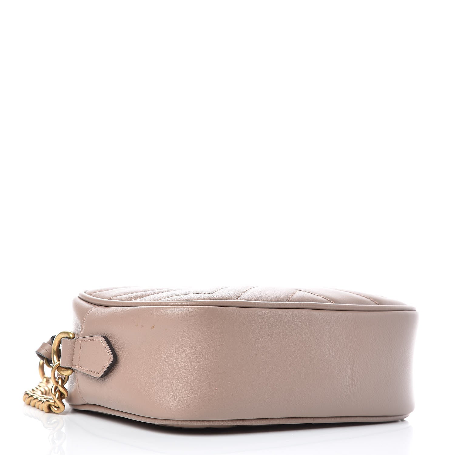 Gucci Calfskin Matelasse Mini GG Marmont Chain Shoulder Bag Nude 4 of 10