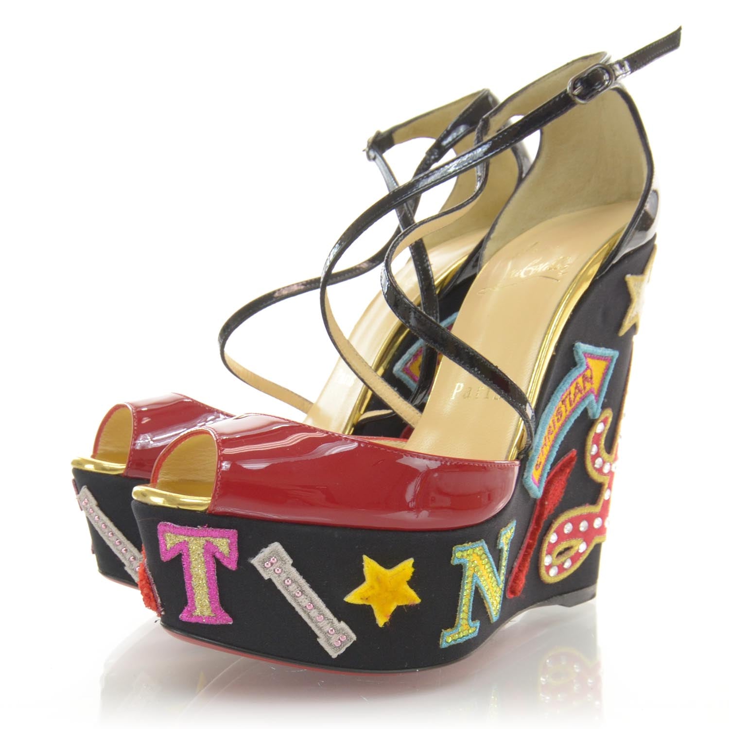 Christian Louboutin LE 20th Anniversary Zeppa 140 Platform Wedges 35 2 of 6