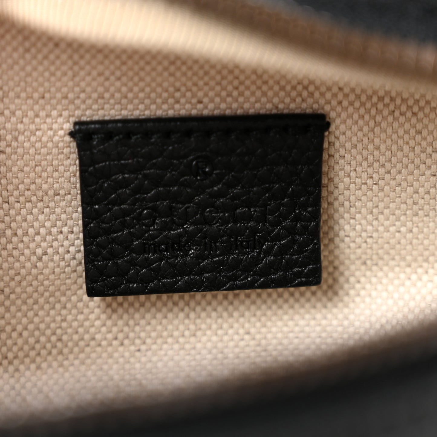 Grained Calfskin Small Logo Belt Bag Black