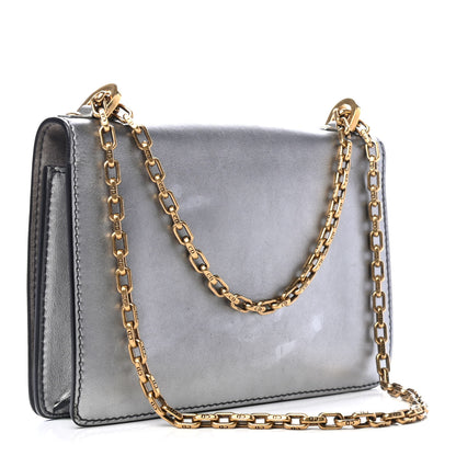 Christian Dior Metallic Calfskin J'Adior Chain Flap Bag Silver 2 of 5