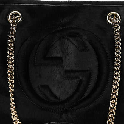 Gucci Pony Hair Medium Soho Bowler Black 9 of 14