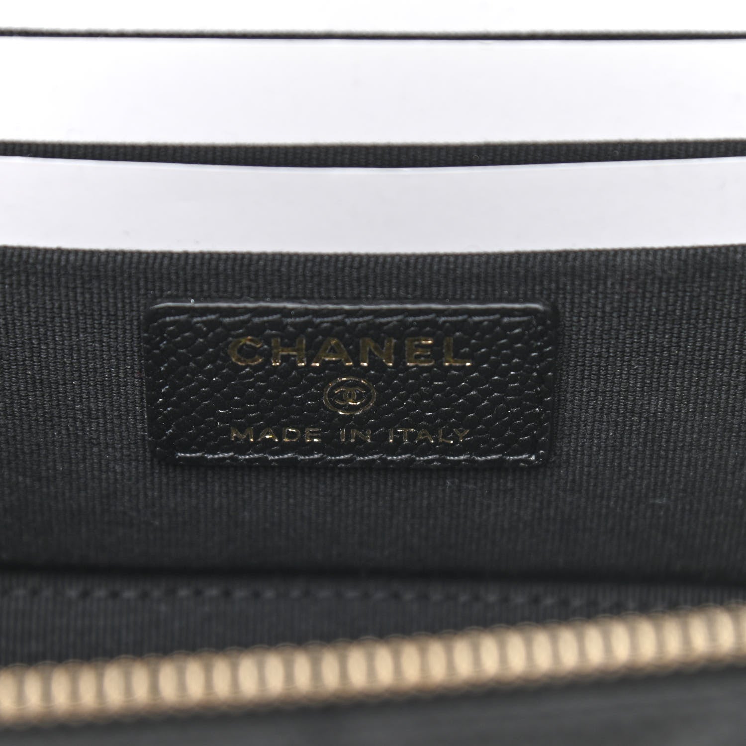 Chanel Caviar Quilted Small Tiny CC Vanity Case With Chain Black 6 of 12