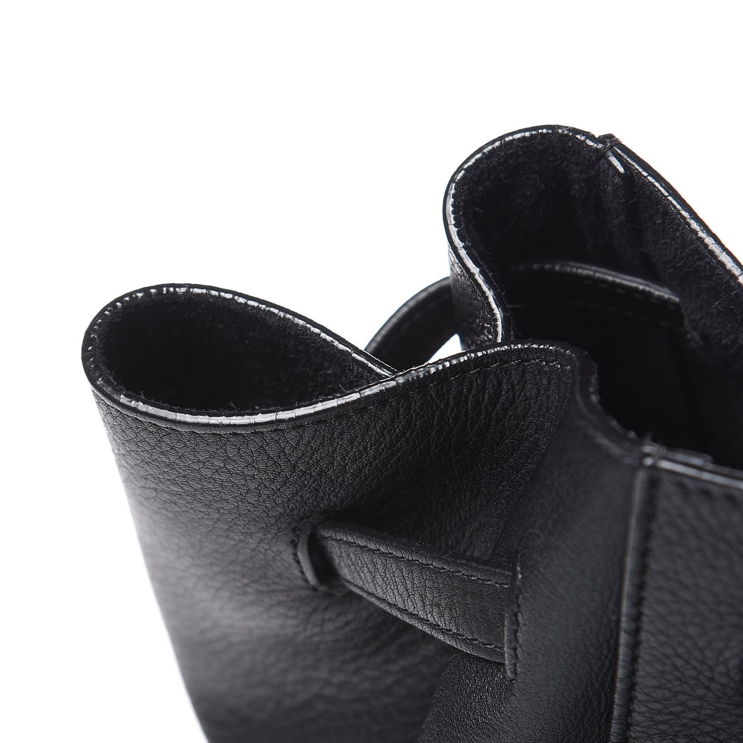 Soft Grained Calfskin Small Belt Cabas Phantom Black