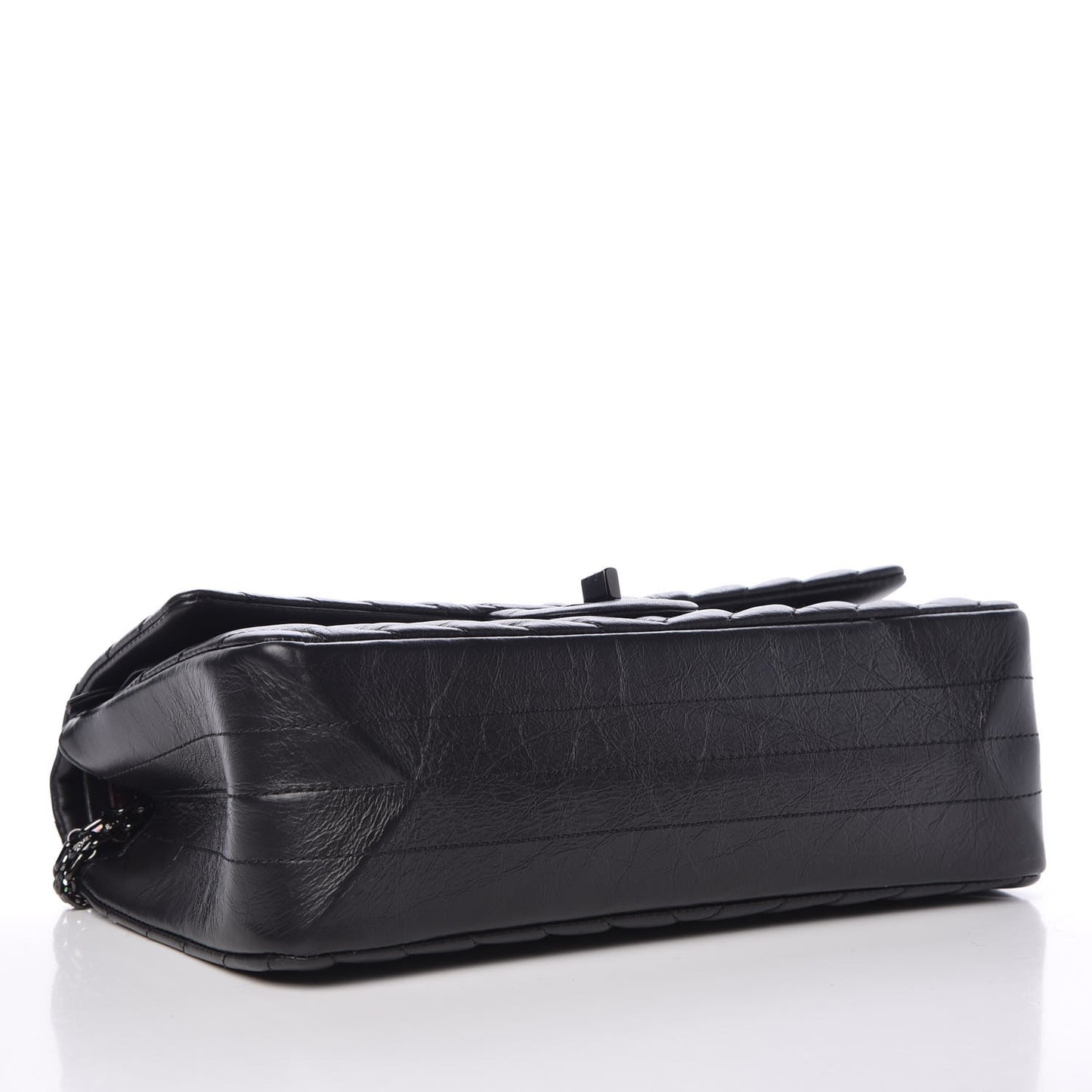 Aged Calfskin Chevron Quilted 2.55 Reissue 225 So Black
