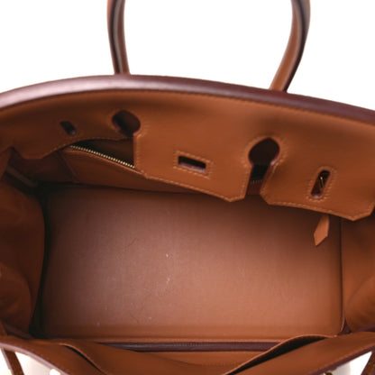 Hermes Veau Doblis Swift Grizzly Birkin 25 Gold 5 of 14