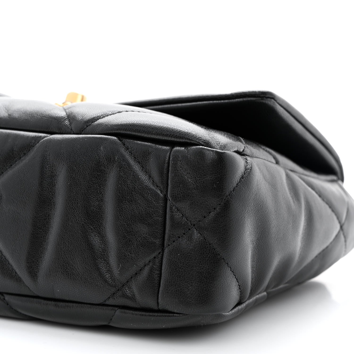 Chanel Shiny Goatskin Quilted Medium Chanel 19 Flap Black 10 of 11