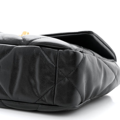 Chanel Shiny Goatskin Quilted Medium Chanel 19 Flap Black 10 of 11