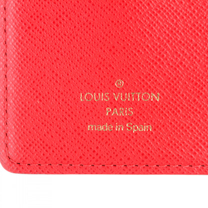 Louis Vuitton Damier Ebene Koala Small Ring Agenda Cover Red 6 of 7