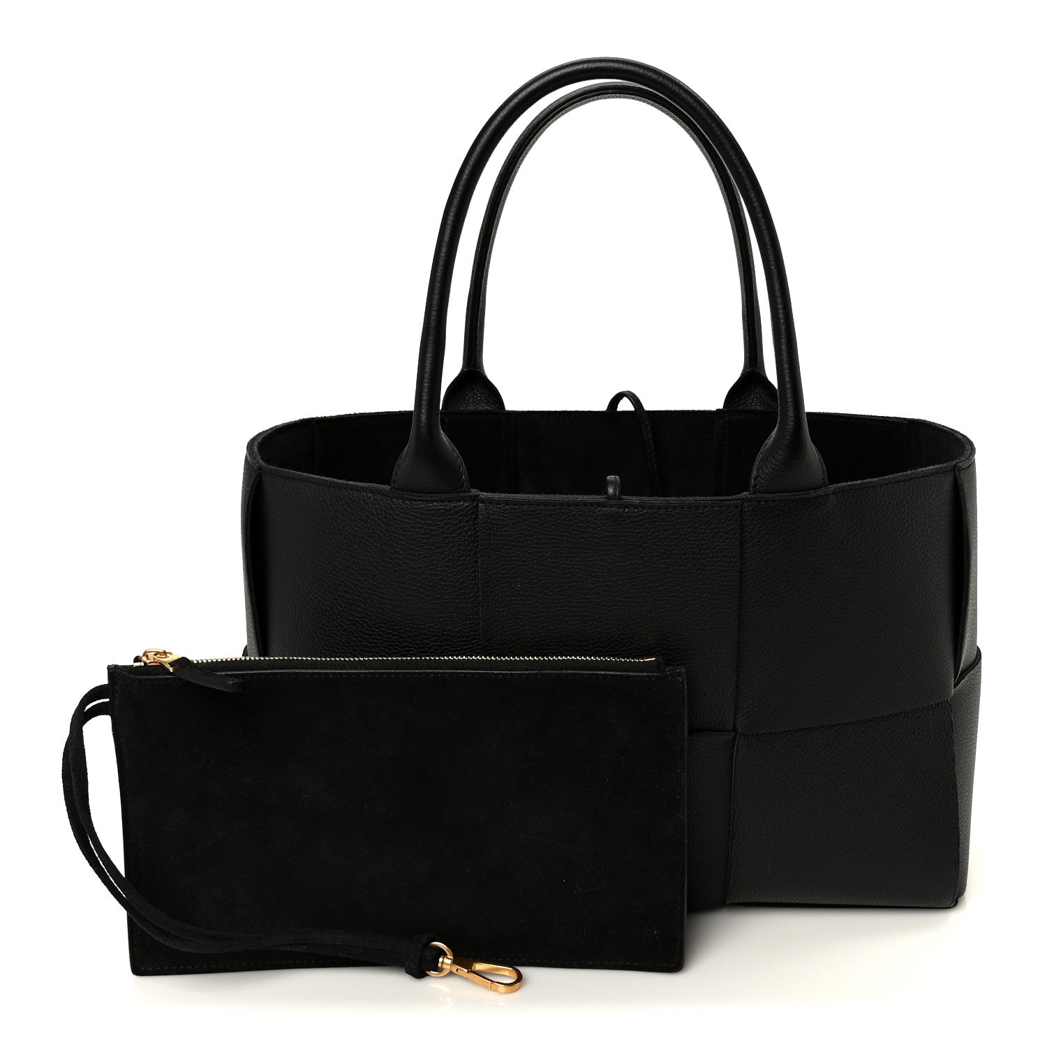 Bottega Veneta Grained Calfskin Intrecciato Small Arco Tote Black 3 of 11