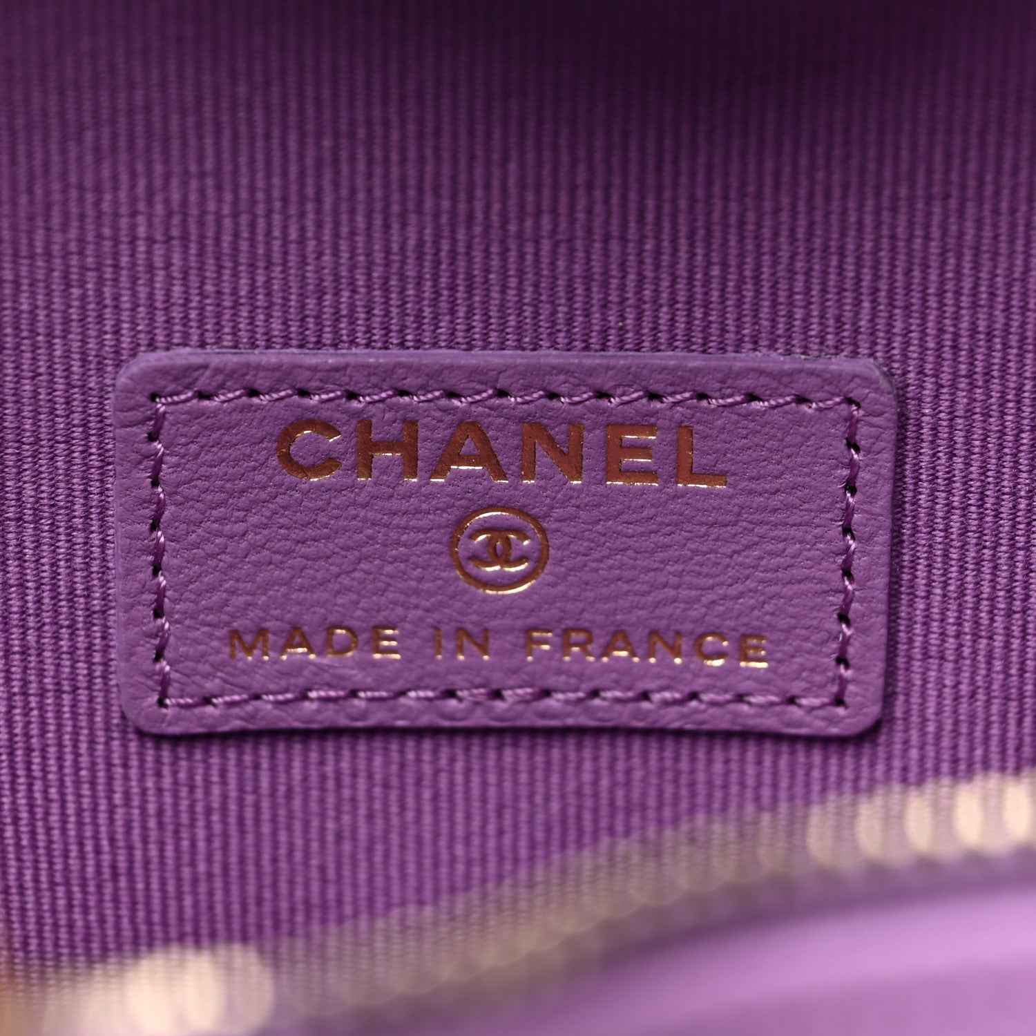 Chanel Lambskin Quilted CC In Love Heart Clutch With Chain Purple 6 of 10