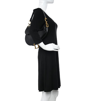 Christian Dior Calfskin Saddle Bag Black 2 of 12