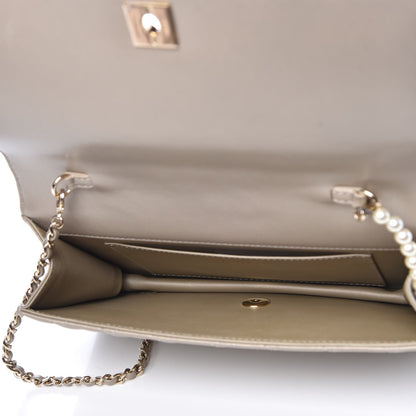 Chanel Lambskin Quilted Fantasy Pearl Flap Light Gold 6 of 11