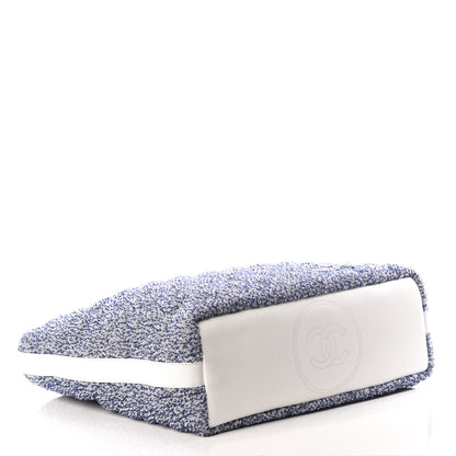 Chanel Terry Cotton Fizzy Tote Navy White 3 of 13
