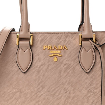 Prada Saffiano Soft Calfskin Small Zippered Tote Cipria 9 of 12