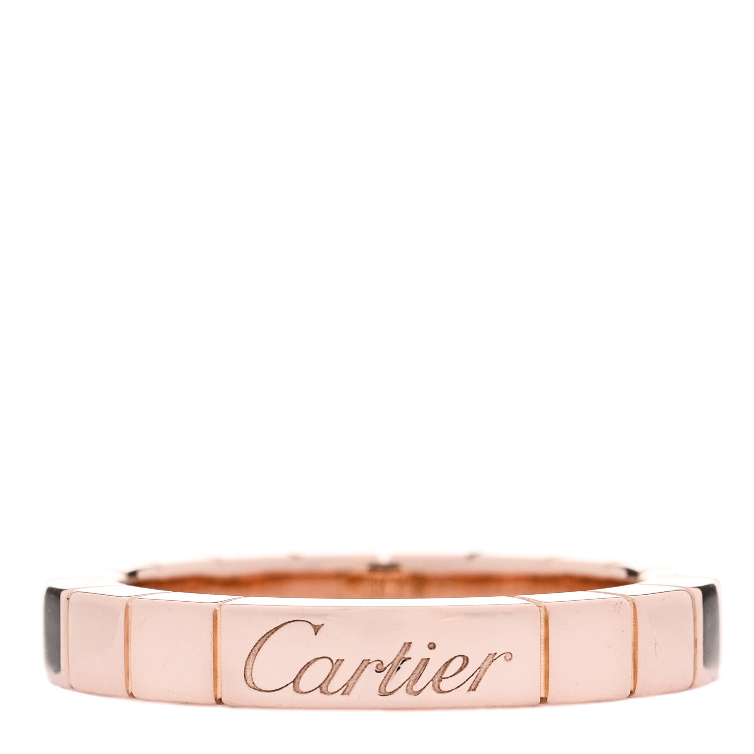 Cartier 18K Pink Gold 3mm Lanieres Ring 48 4.5 1 of 4
