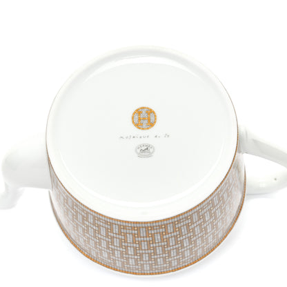 Hermes Porcelain 24 Gold Mosaique Teapot 4 of 6