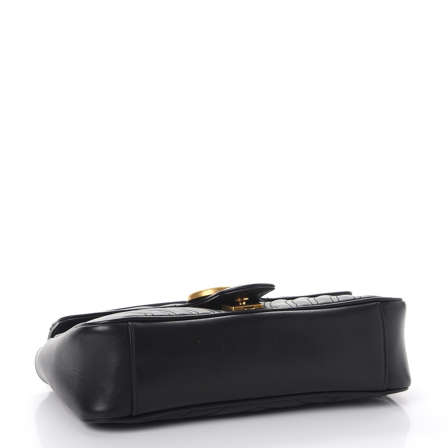 Calfskin Matelasse Small GG Marmont Shoulder Bag Black