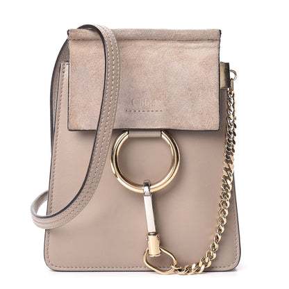 Chloe Suede Calfskin Mini Faye Bracelet Bag Motty Grey 1 of 17