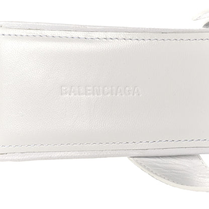 Balenciaga Shiny Sheepskin Bluckle K 80mm Sandals 38 White 9 of 10